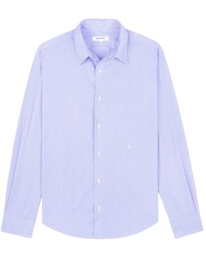 Sporty & Rich Striped Button-Up Shirt - Purple