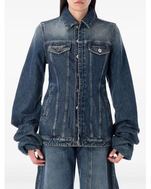 Jean Paul Gaultier Faded Denim Jacket - Blue