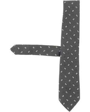 BOSS Paisley-Print Silk Tie - White