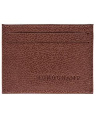 Longchamp Portacarte Le Foulonné - Marrone