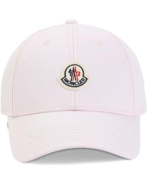 Moncler Logo-Patch Gabardine Baseball Cap - White