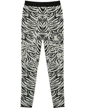 Twinset Myfo Jacquard Knit Leggings - White