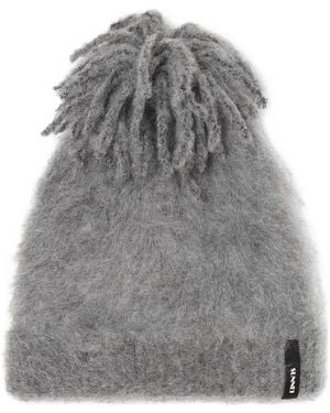 Sunnei Hairy Knit Beanie - Grey