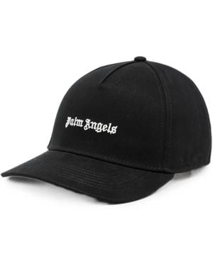Palm Angels Logo-Embroidered Baseball Cap - Black