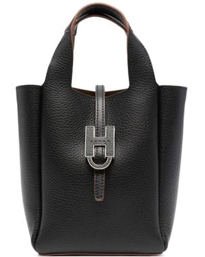 Hogan Trend Mini Leather Tote - Black