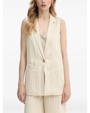 ARMANI EXCHANGE Pinstripe Sleeveless Waistcoat - Natural