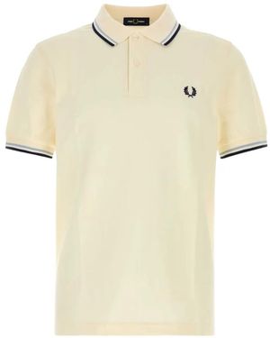 Fred Perry Tipping-Detail Piqué Polo Shirt - Natural