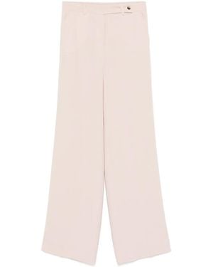 Kiton Crepe Straight-Leg Pants - Pink
