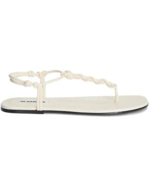 Jil Sander Tangle Flat Sandals - White