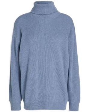 Brunello Cucinelli Gerippter Rollkragenpullover - Blau