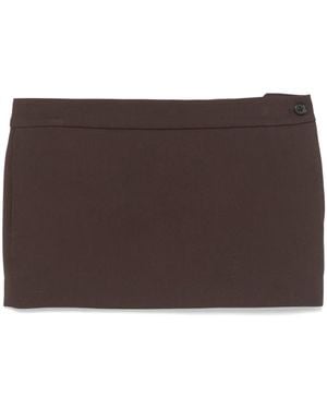 Wardrobe NYC Micro Mini Skirt - Brown