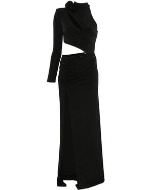 Nissa Crystal-Embellished Maxi Dress - Black