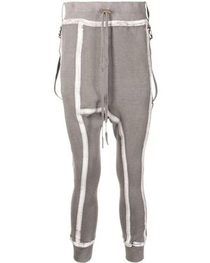 Boris Bidjan Saberi ドローストリング トラックパンツ - ブラウン
