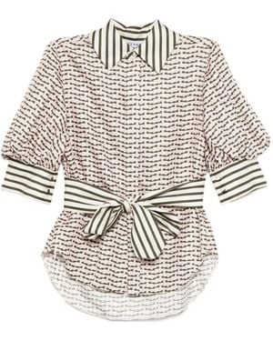 Dice Kayek Geometric Shirt - White
