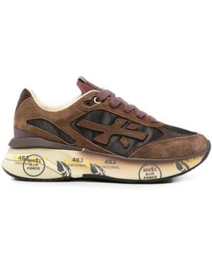 Premiata Moe Run Paneled Sneakers - Brown