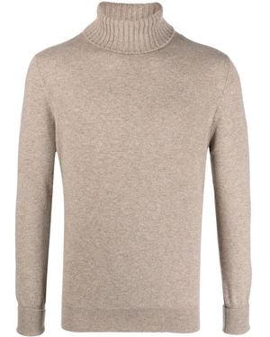 Ballantyne Roll-Neck Cashmere Jumper - Brown
