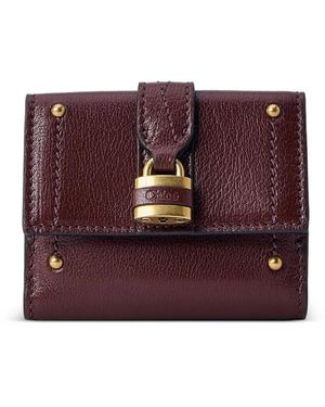 Chloé Mini Portefeuille Paddington À Détail De Cadenas - Purple