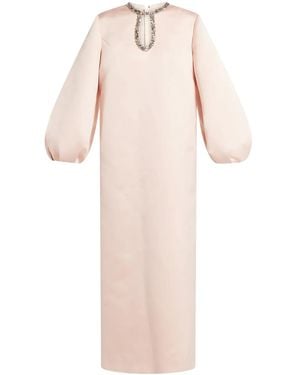 Dice Kayek Abito Lungo Con Decorazione - Rosa