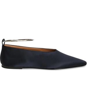 Jil Sander Ballerines À Bout Pointu - Blue