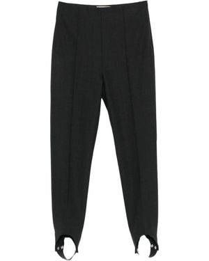 Plan C Stirrup-Detail Trousers - Black