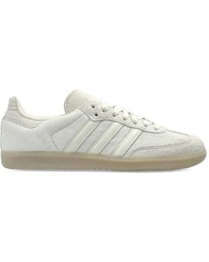 adidas Stripe-Detail Leather Trainers - White