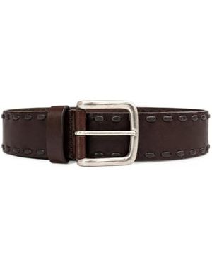 Anderson's Gürtel Aus Leder Mit Ziernaht - Weiß