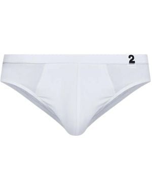 DSquared² Logo-Label Briefs - White