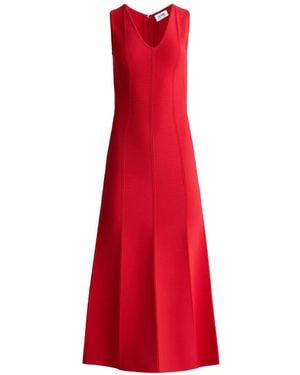 St. John Ärmelloses Midikleid - Rot