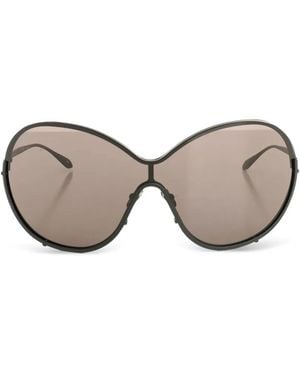 Alaïa Mask-Frame Sunglasses - Grey