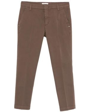 Entre Amis Pressed-Crease Tailored Trousers - Grey