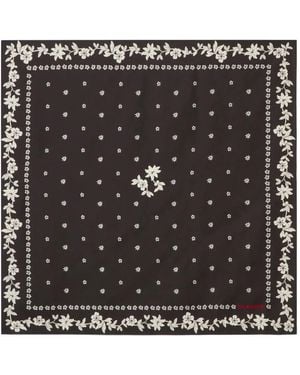 Claudie Pierlot フローラル シルクスカーフ - ブラック