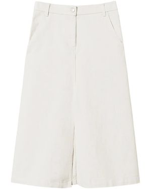 Twinset Organic Cotton Midi Skirt - White