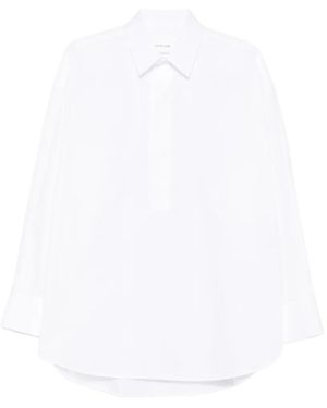 ARMARIUM Candela Concealed-Placket Curved-Hem Shirt - White
