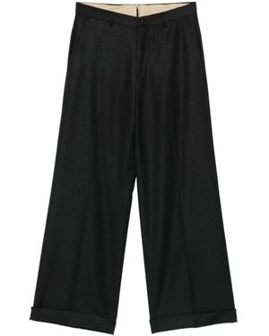 Luigi Bianchi Pantaloni Sartoriali Con Glitter - Nero