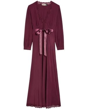 RIXO London Vestido Midi Adaline De Encaje - Morado