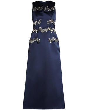 Dice Kayek Kleid Mit Strass - Blau