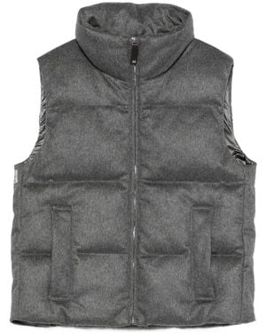 Max Mara Camoroso Zipped Puffer Gilet - Grey