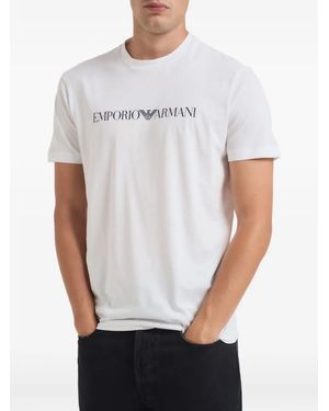 Emporio Armani Logo-Print T-Shirt - White