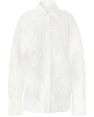 Genny Semi-Sheer Shirt - White