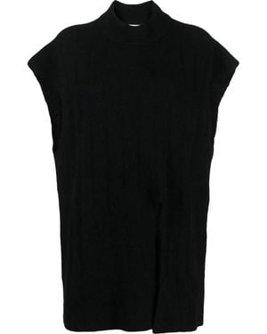 Rus Mock-Neck Knit Sweater - Black