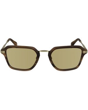 Paul Smith Geometric-Frame Sunglasses - Brown