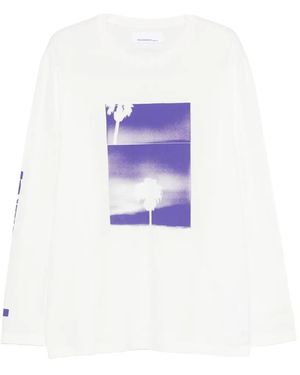 Oamc Peacemaker Panorama-Print Long-Sleeve T-Shirt - White