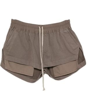 Rick Owens Drawstring Layered-Effect Shorts - Grey