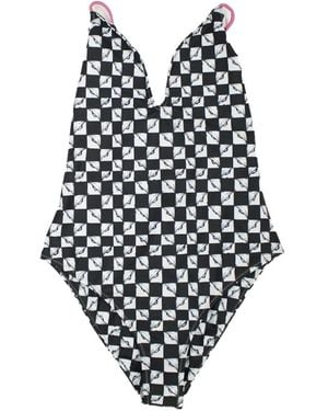 Chrome Hearts Matty Boy Chequered Swimsuit - White