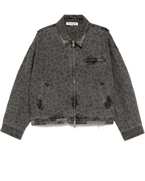 Cole Buxton Chaqueta vaquera de algodón - Gris