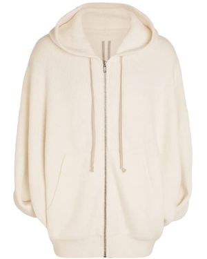 Rick Owens Zip-Up Hoodie - White