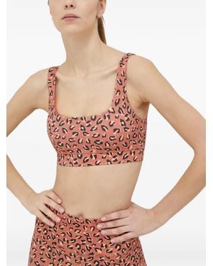 Billabong Summit Leopard-Print Sports Bra - Pink