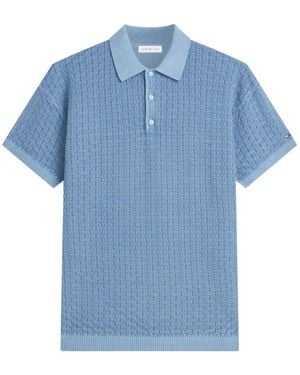 Tommy Hilfiger Polo Con Motivo De Ondas - Azul