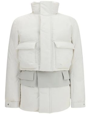 Sacai Layered-Design Padded Jacket - White