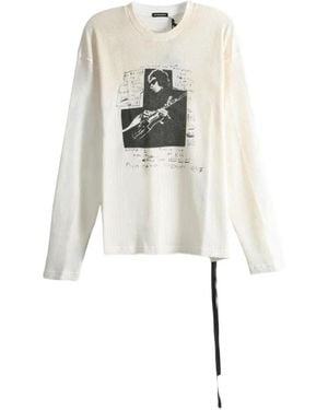 Ann Demeulemeester Emil Graphic-Print Waffle-Knit T-Shirt - White